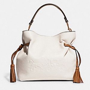 COACH LEATHER ANDY TOTE/CROSSBODY IN GORGEOUS CHALK MULTI - NWT!